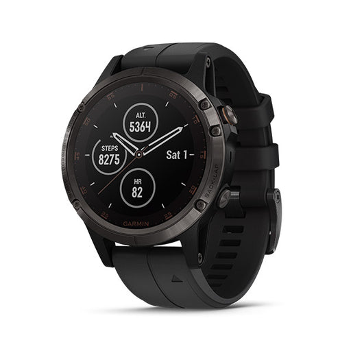 Garmin Fenix 5 Plus Sapphire Carbon Gray DLC Titanium Multisport GPS Watch