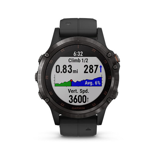 Garmin Fenix 5 Plus Sapphire Carbon Gray DLC Titanium Multisport GPS Watch